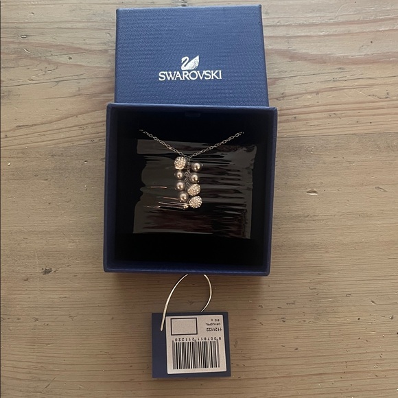 Swarovski Jewelry - Swarovski Rumor Silver Pearl and Crystal Cluster Necklace 1121122